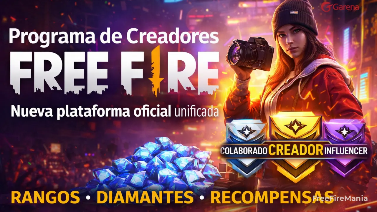 Programa de Creadores Free Fire: nueva plataforma oficial unificada