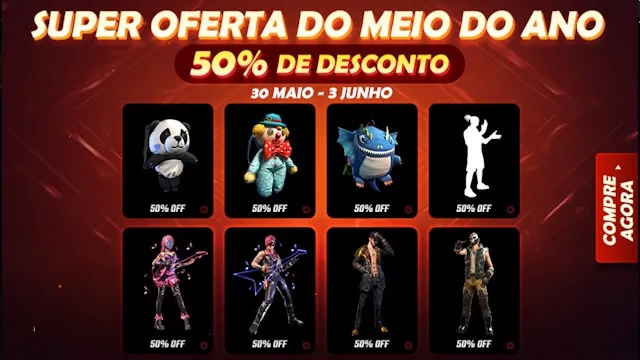 Ofertas do Evento do Meio do Ano 2019: Descontos Imperdíveis no Free Fire