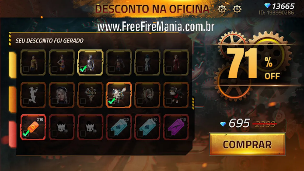 Oficina da Shani 2.0 no Free Fire