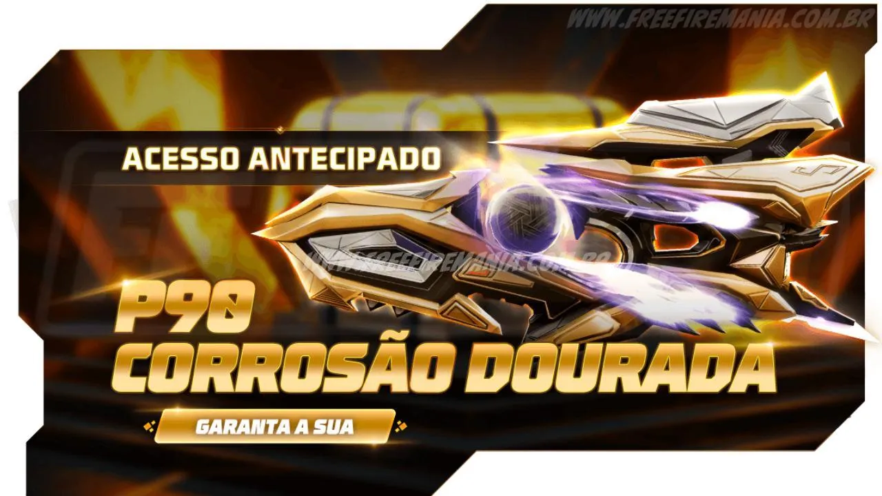 Escolha Royale Free Fire: Como conseguir P90 - Corrosão Dourada e outros Prêmios