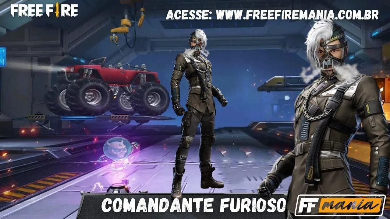 Pacote Comandante Furioso chega ao Free Fire no Escolha Royale