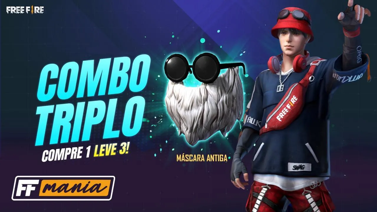 Pacote Hypado retorna nesta terça pelo Combo Triplo do Free Fire