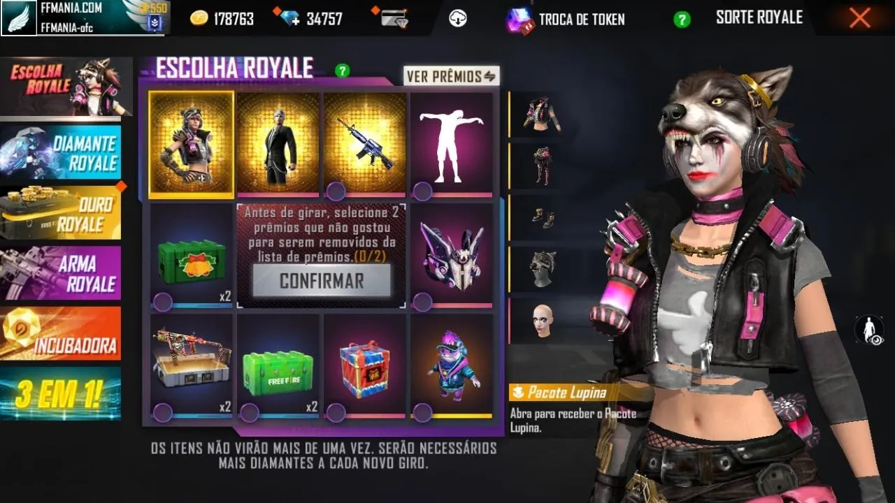 Pacote Lupina Free Fire: quantos diamantes são necessários para conseguir a skin do FF?