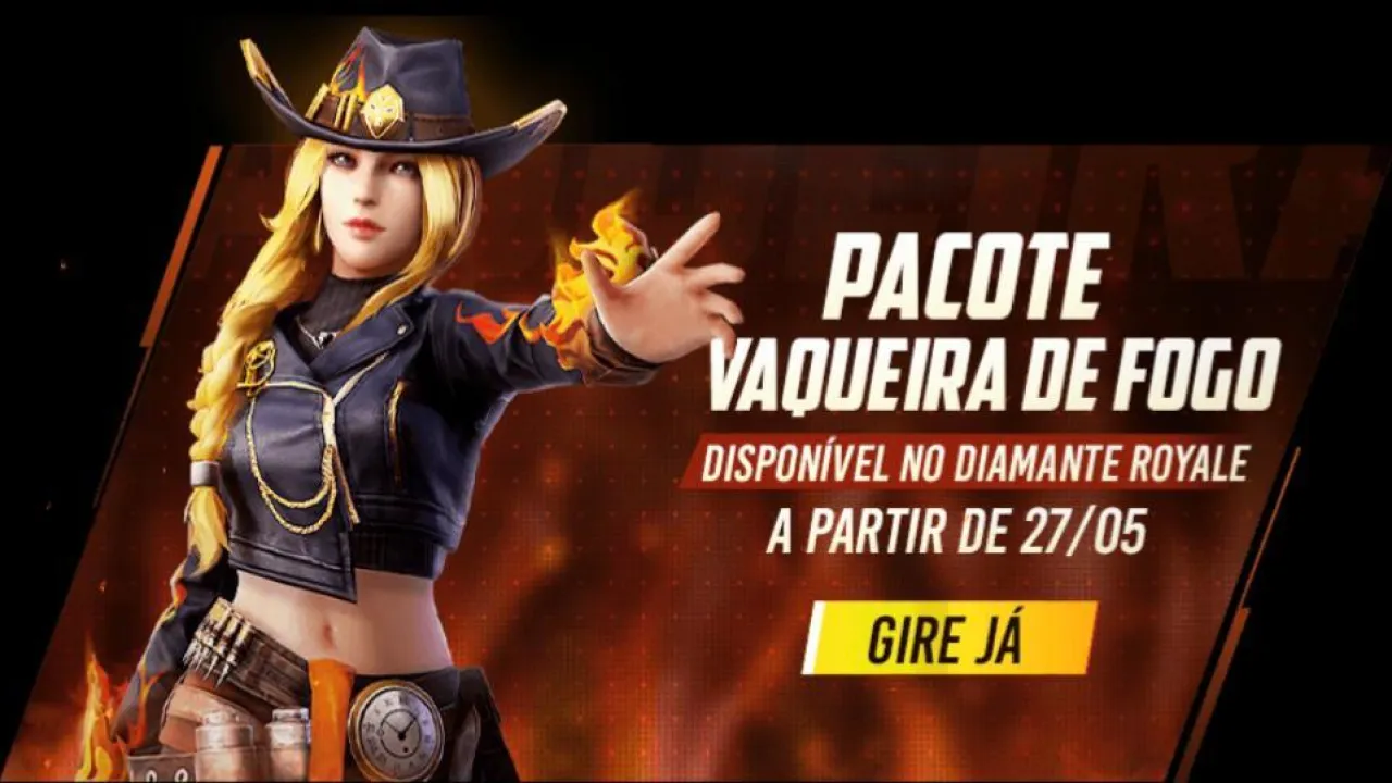 Pacote Vaqueira de Fogo Free Fire no Diamante Royale: tudo o que você precisa saber 