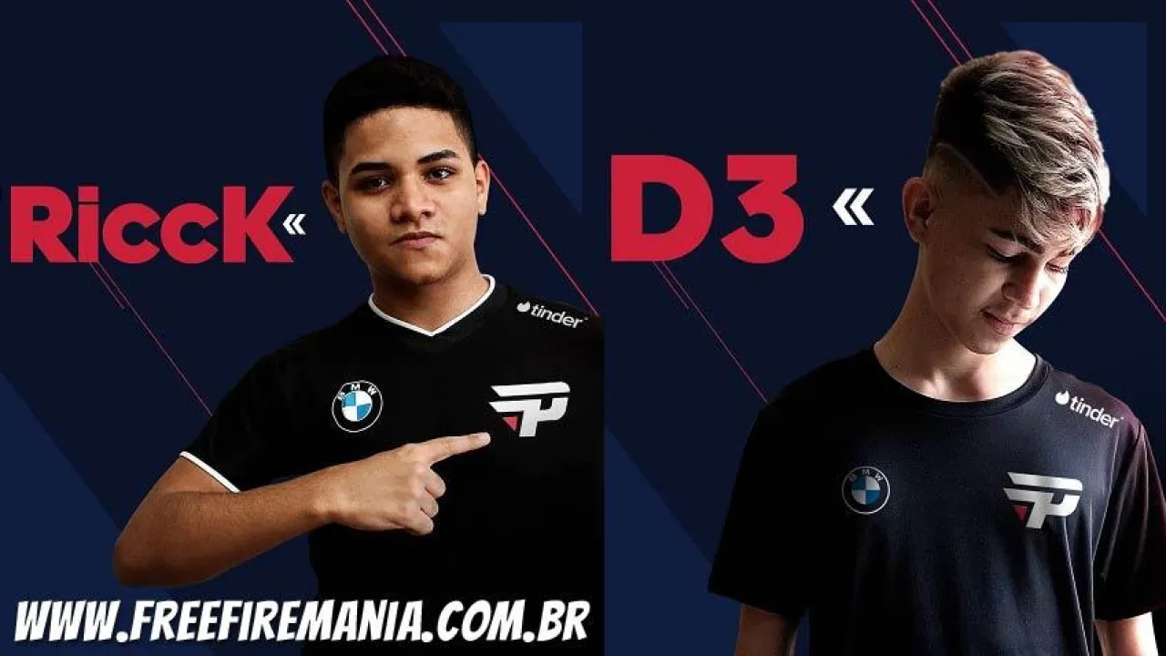 paiN Gaming anuncia nova line-up de Free Fire com D3, Rick e Déco