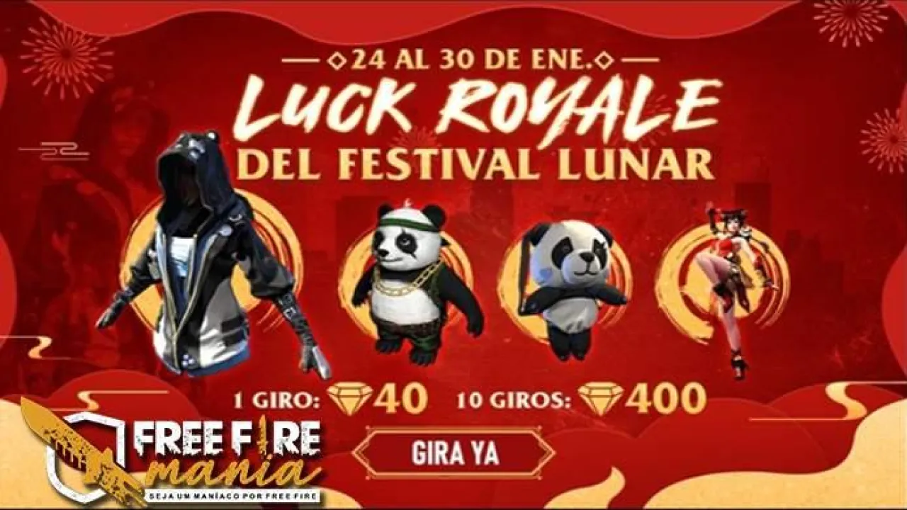 Panda Royale no Evento do Festival Lunar em Free Fire