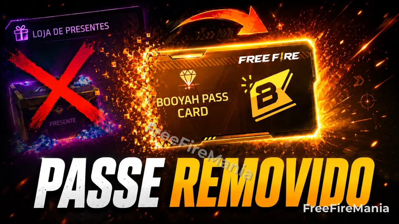 Passe Booyah sai da loja de presentes do Free Fire