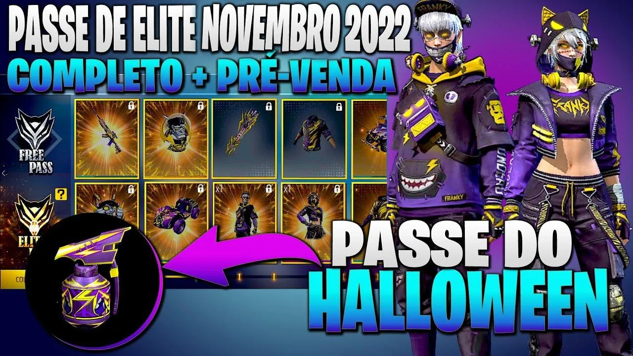 Passe de Elite Free Fire novembro 2022: skins, temática e tudo que você precisa saber