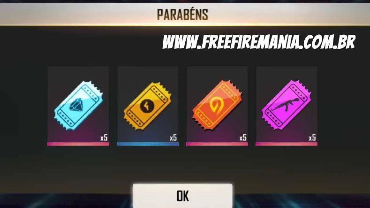 Pegue agora seus 20 Tickets do Sorte Royale no Free Fire