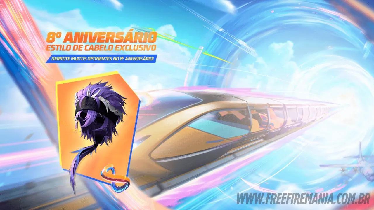 Penteado do Infinito grátis no Free Fire dia 11/07