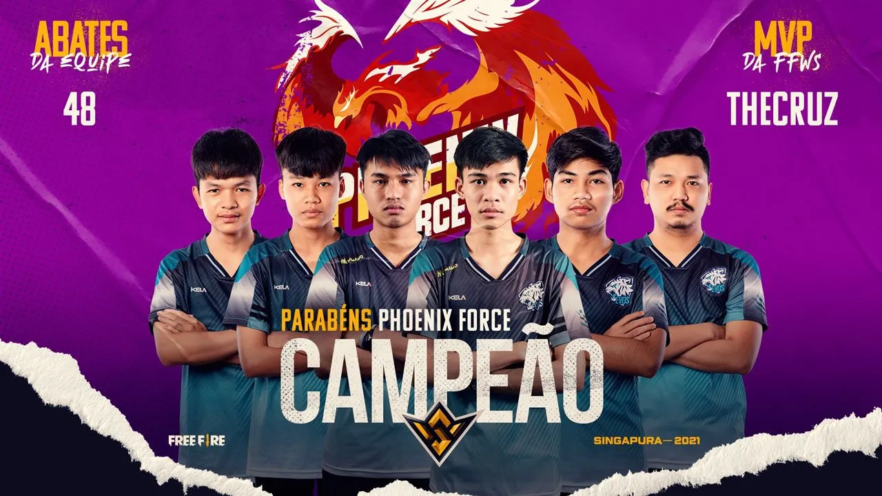 Phoenix Force é o campeã do mundial de Free Fire 2021, confira a tabela de pontuação