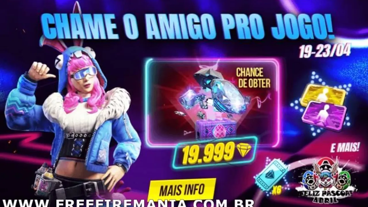 Primeiro jogador BR a ganhar 19.999 Diamantes no Chame o Amigo de Volta