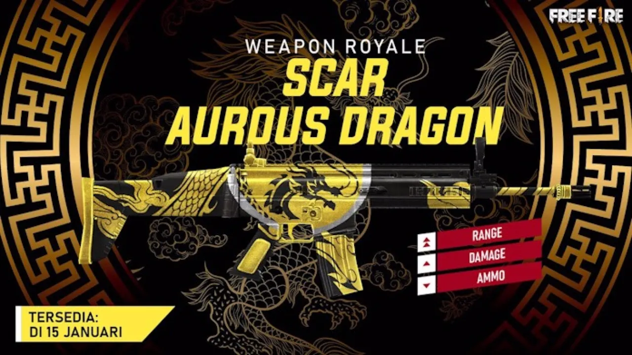 Nova Skin SCAR Dragão Chega ao Arma Royale do Free Fire