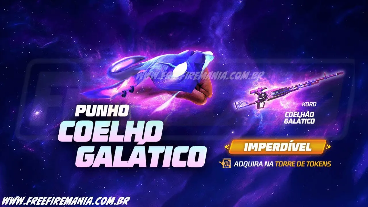 Free Fire: Como Conseguir Punho - Coelho Galatico no Torre de Tokens?