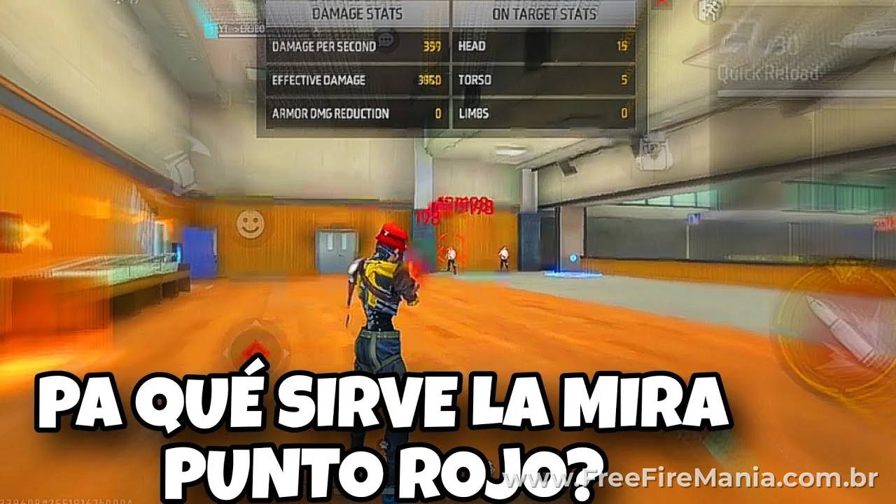 Configuración del punto rojo en Free Fire para dar tiros a la cabeza