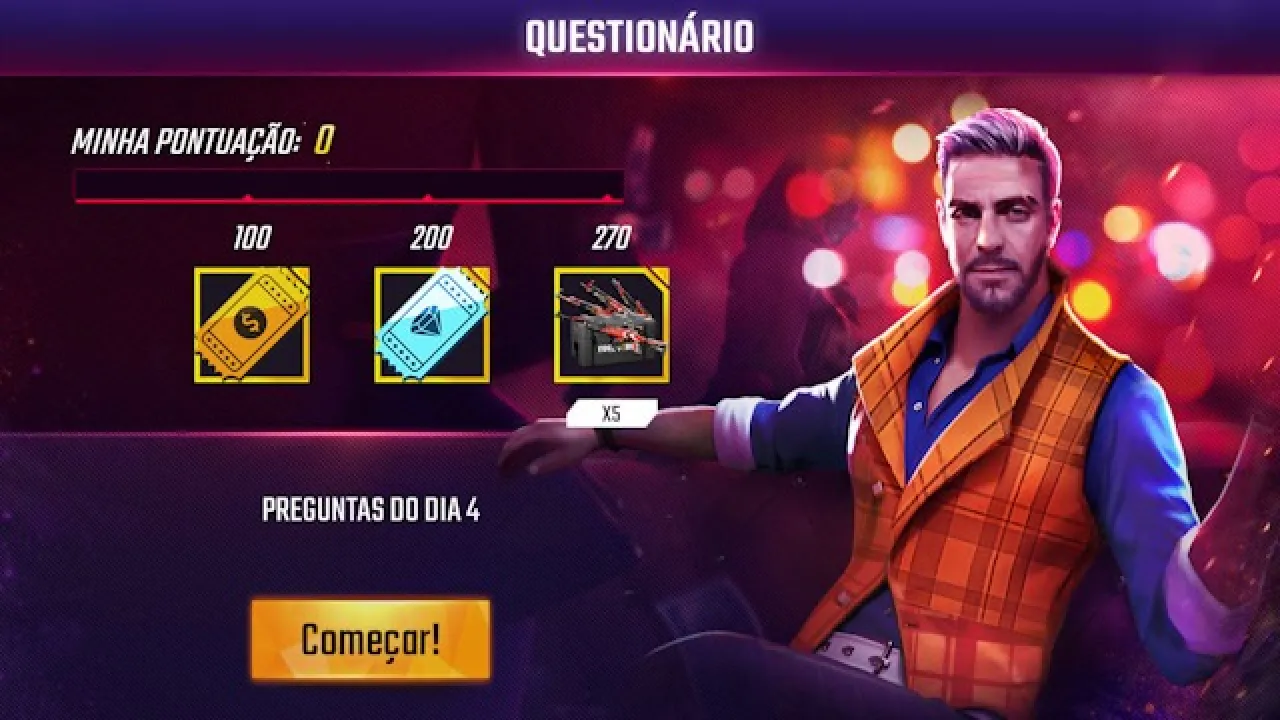 Garena Lança Questionário Interativo no Free Fire Valendo Brindes Exclusivos
