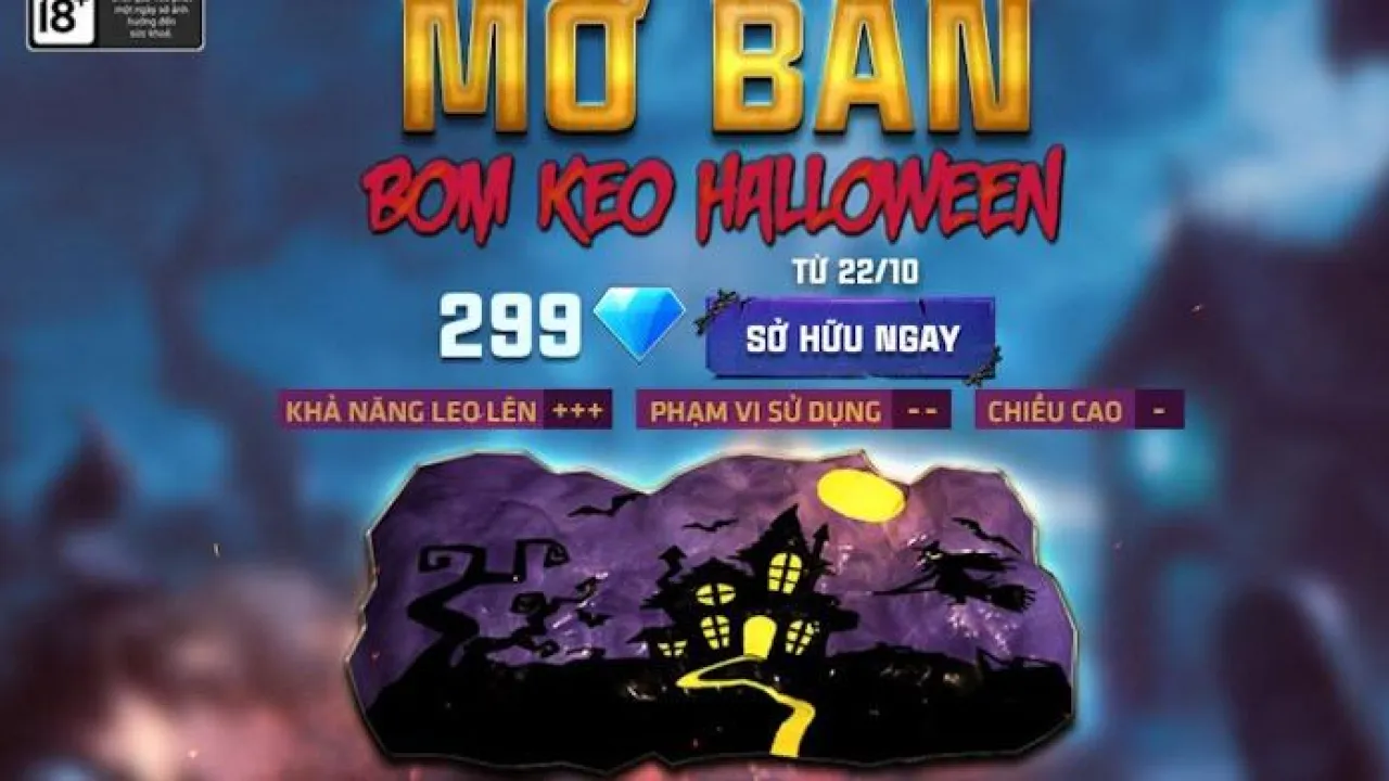 Rampa de Gelo retorna ao Free Fire: Skin para a Granada de Gel se destaca no Halloween