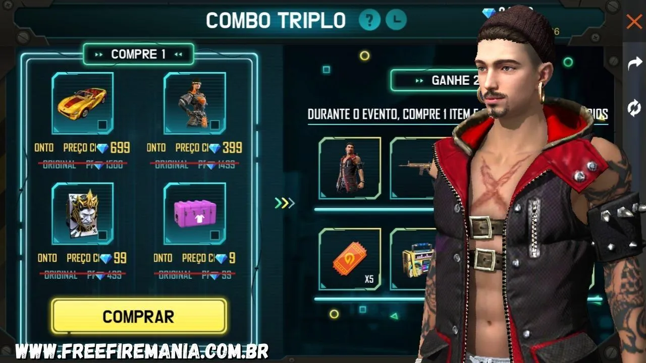 Rebelde Urbano Free Fire: pacote inédito chega ao Combo Triplo, veja como conseguir