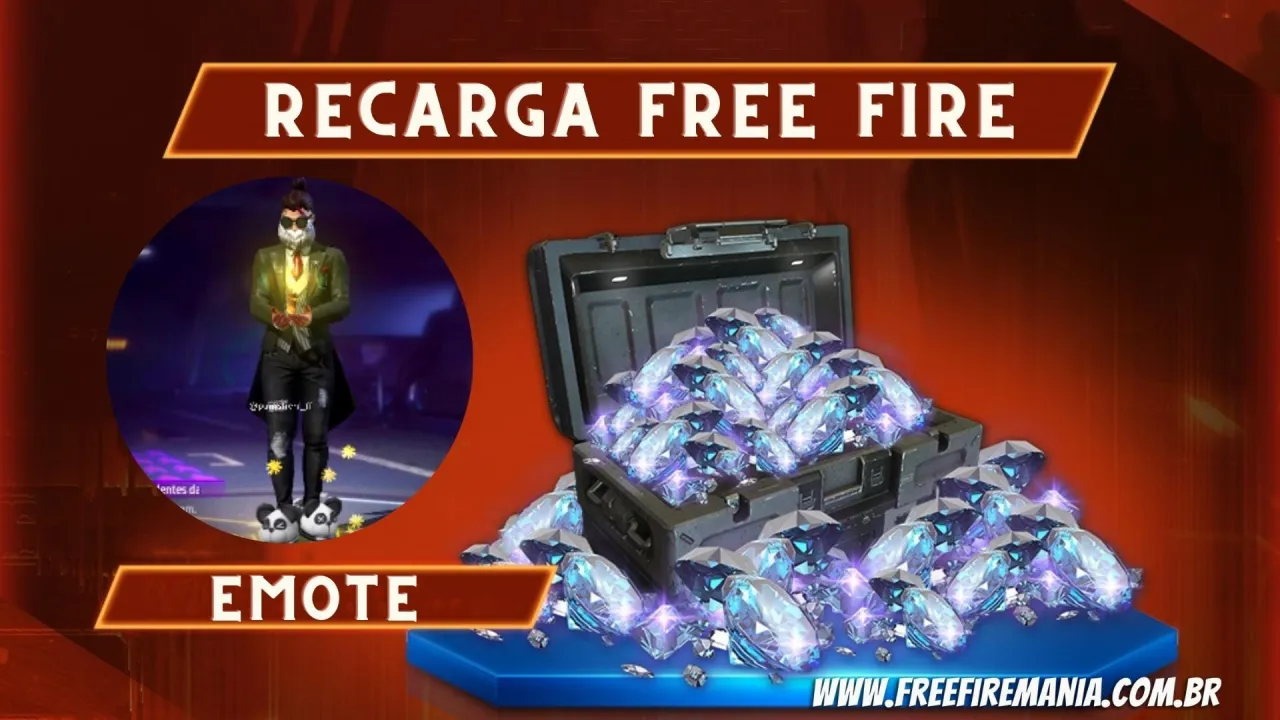 Recarga Free Fire: 5 de novembro (2022); diamantes por Emote Descendentes da Eternidade