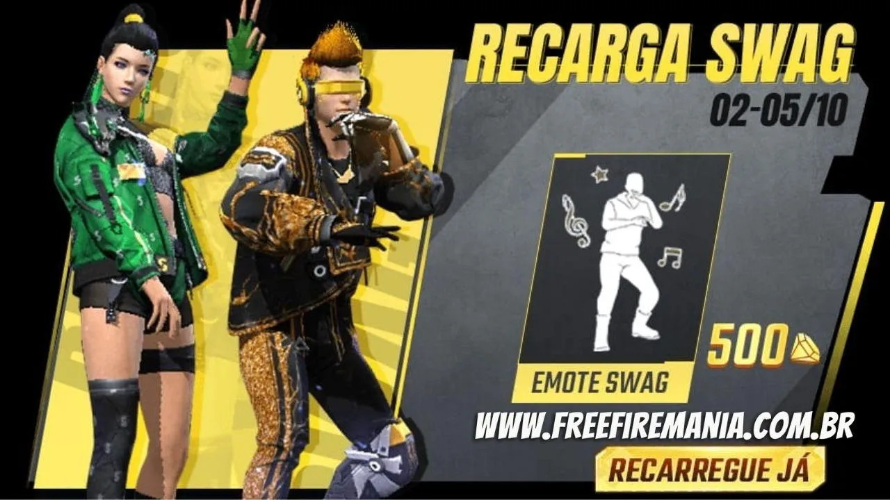 Recarga Free Fire: emote Swag chega ao jogo neste sábado, saiba como conseguir