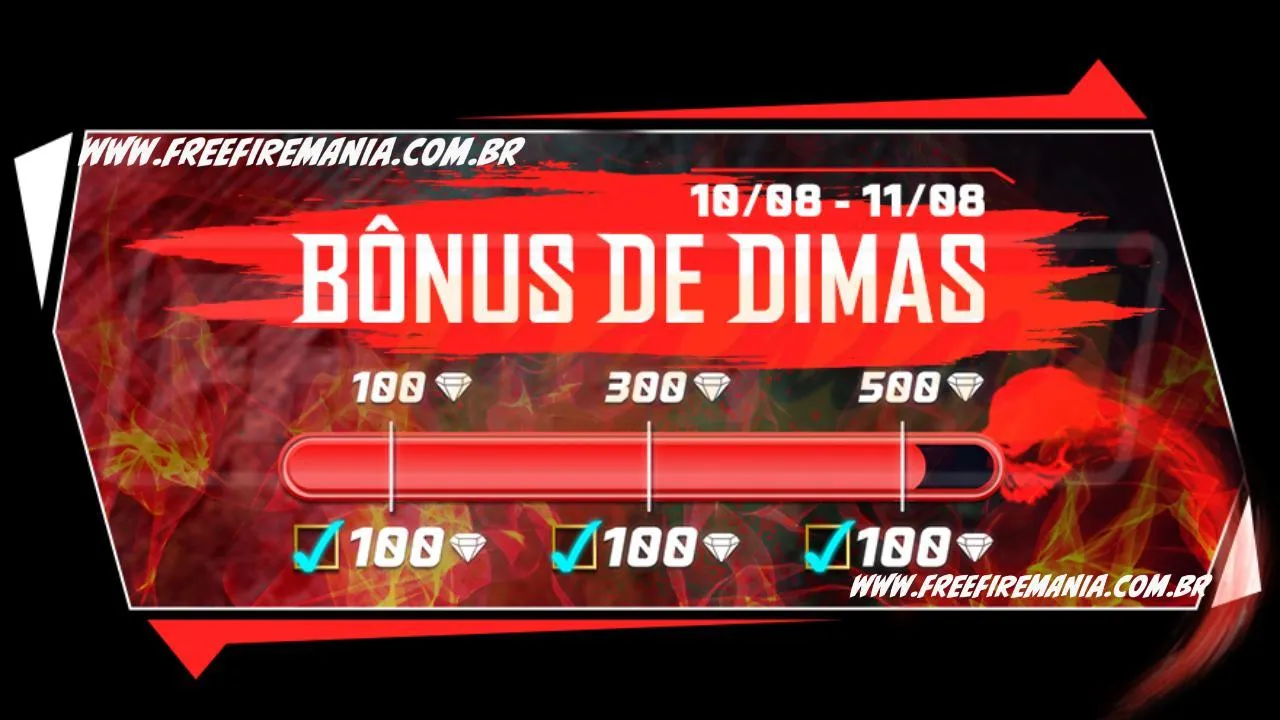 Recarga Free Fire: ganhe Diamantes ao comprar diamantes em 10 de agosto (2024)