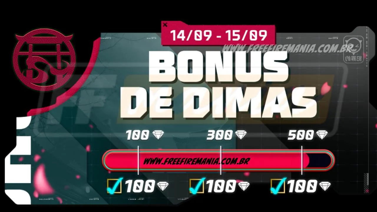 Recarga Free Fire: ganhe Diamantes ao comprar diamantes em 14 de setembro (2024)