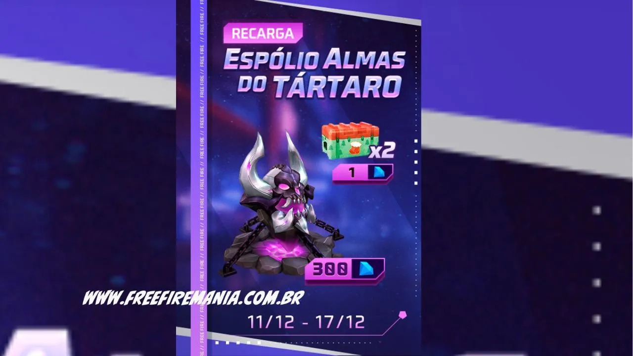 Recarga Free Fire: ganhe Espólio Alma de Tártaru ao comprar diamantes em 11 de dezembro (2023)
