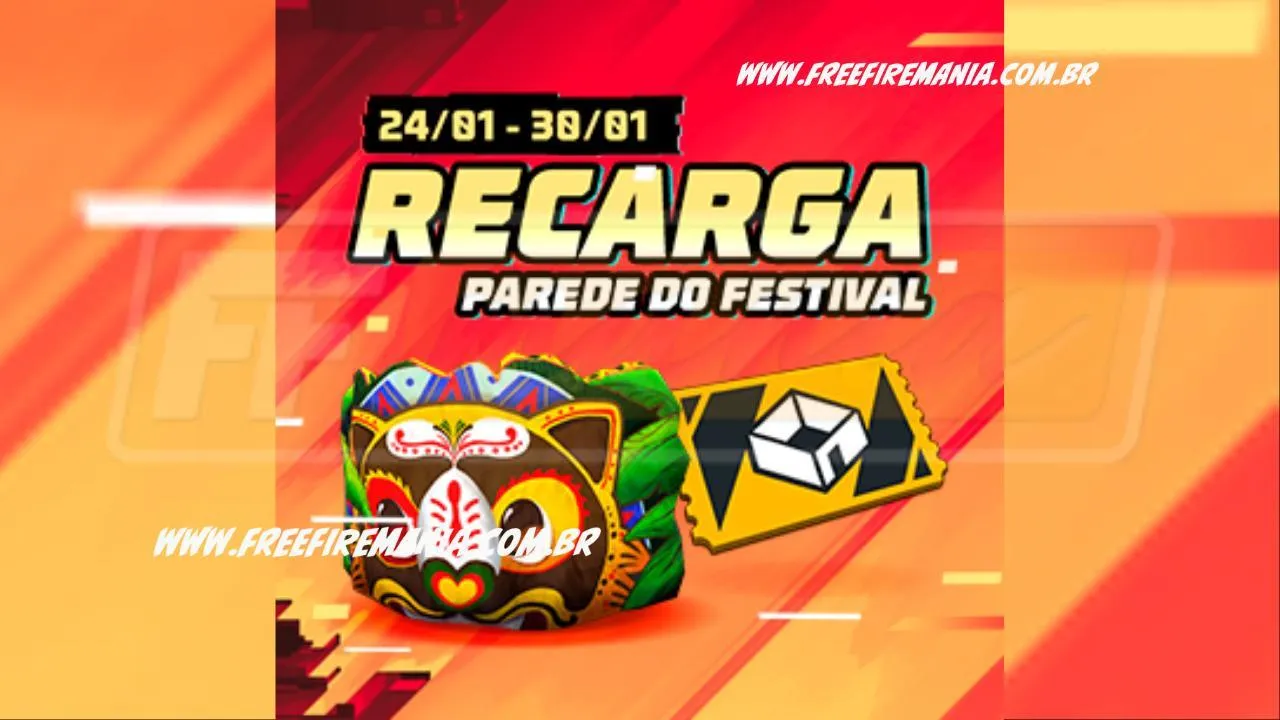 Recarga Free Fire: ganhe Gelo Parede do Festival ao comprar diamantes em 24 de janeiro (2024)