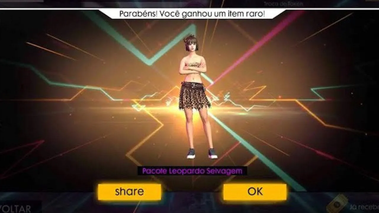 Reclamações sobre Pacote Leopardo Selvagem em Free Fire: Apenas a Saia Entregue