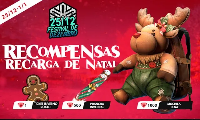 Recompensas de Recarga de Free Fire - Dezembro/2018