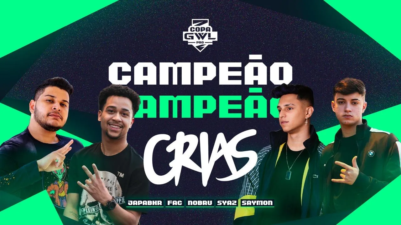 Representado pela equipe mobile do Fluxo, Crias é o grande campeão da Copa GWL Pro