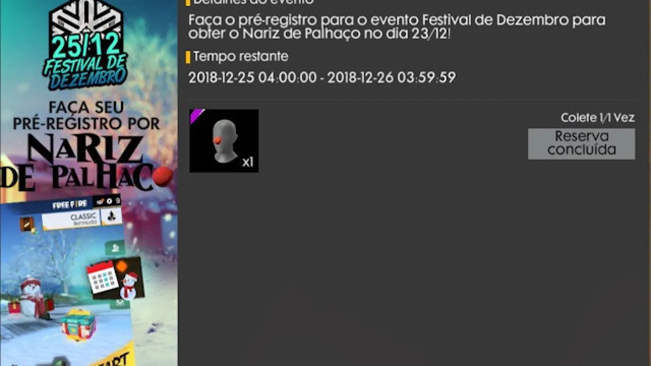 Reserve seu Nariz de Palhaço no Free Fire e Garanta o Seu!