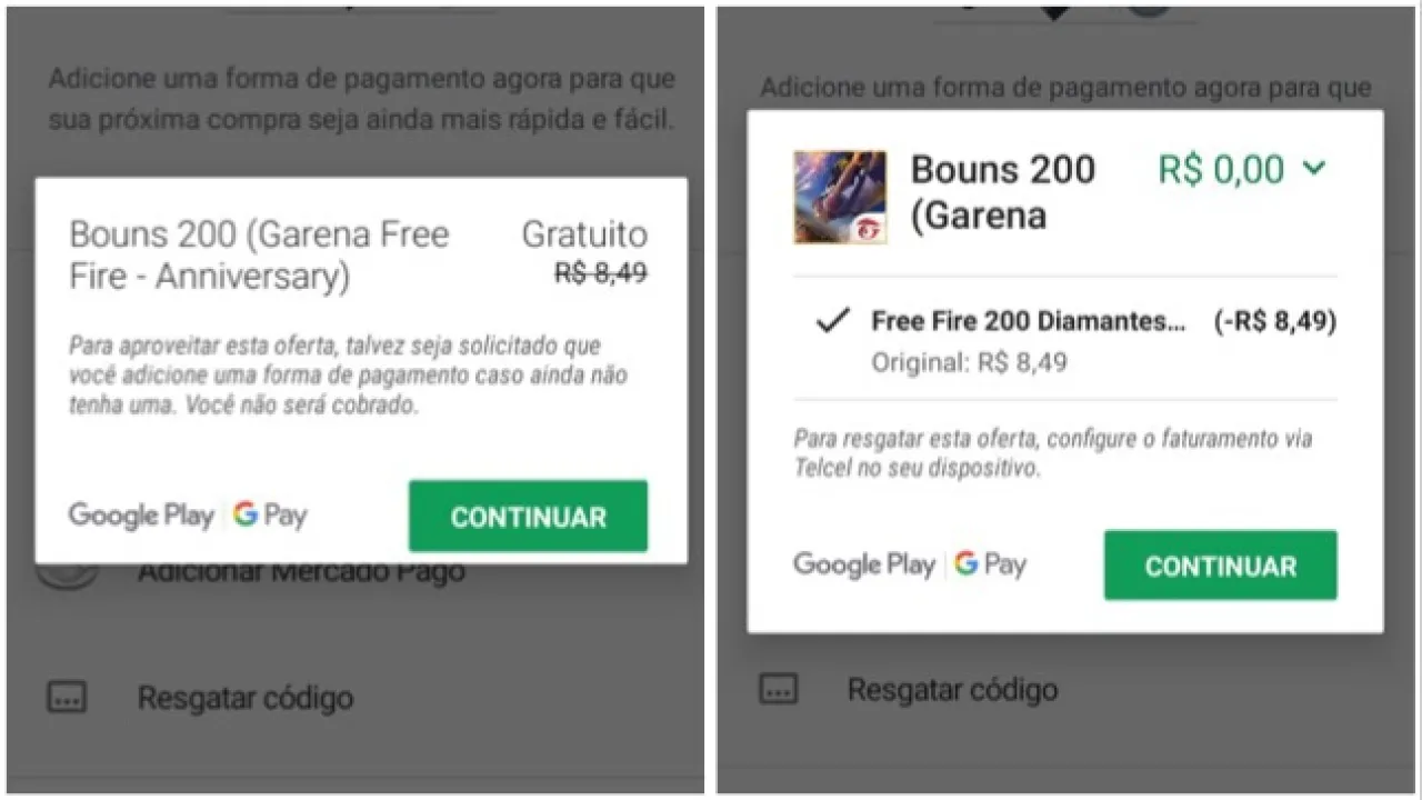 Resgate 200 Diamantes Grátis na Google Play para o Aniversário de 2 anos do Free Fire