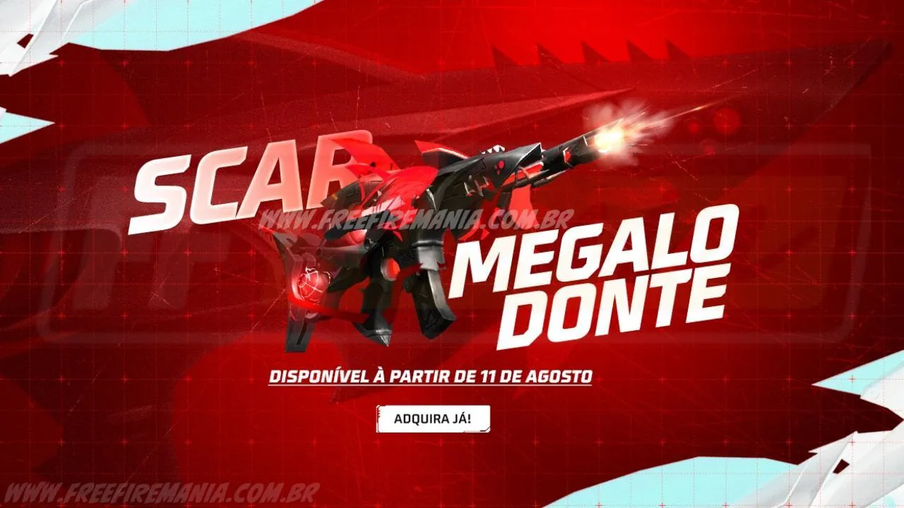 Escolha Royale Free Fire: Como conseguir SCAR - Megalodonte e outros Prêmios