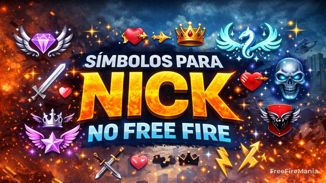 Adornos para nombres Free Fire con símbolos decorativos y marcos
