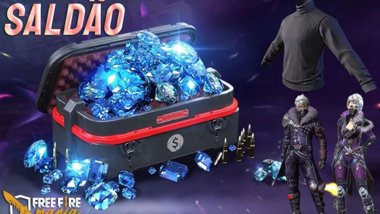 Sombra Roxa, Aparição Violeta e Gola alta preta chegam no Saldão do Free Fire