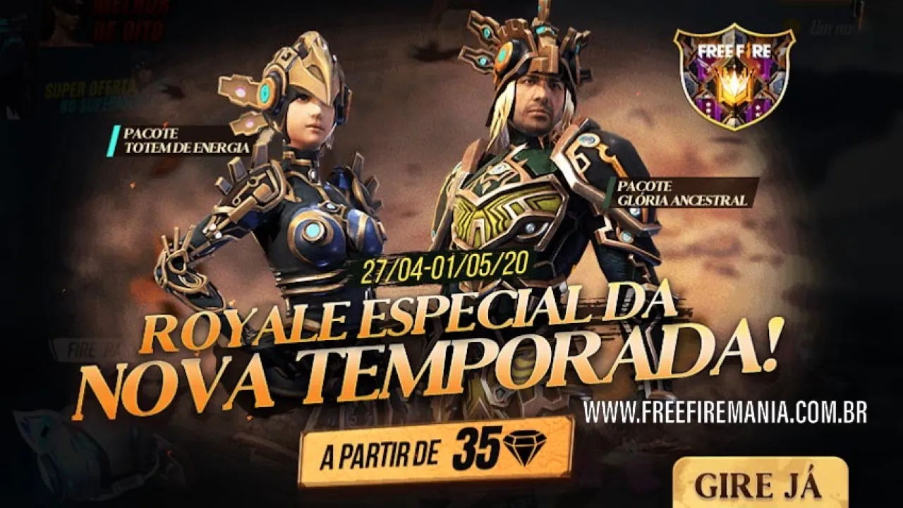 Sorte Royale Especial da Nova Temporada do Free Fire