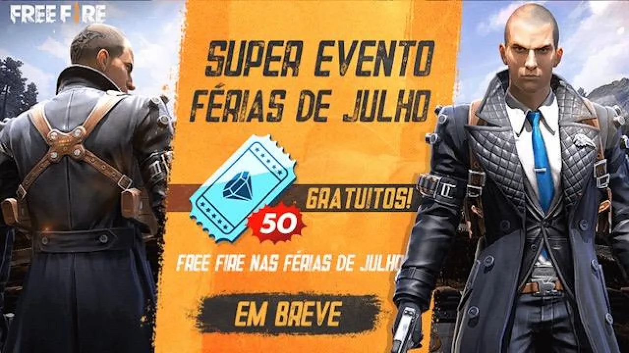 Super Evento Férias de Julho: Como Ganhar 50 Tickets Grátis no Free Fire