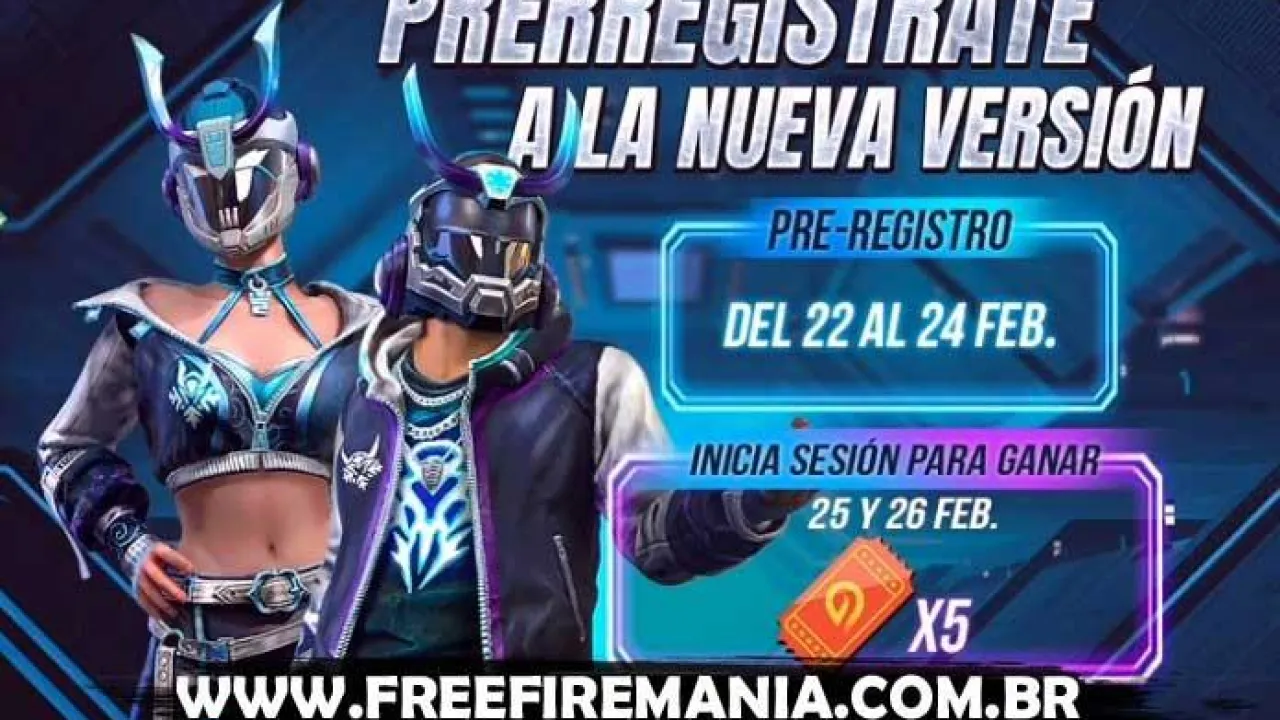 Tickets da Incubadora Grátis na Pré Atualização do Free Fire