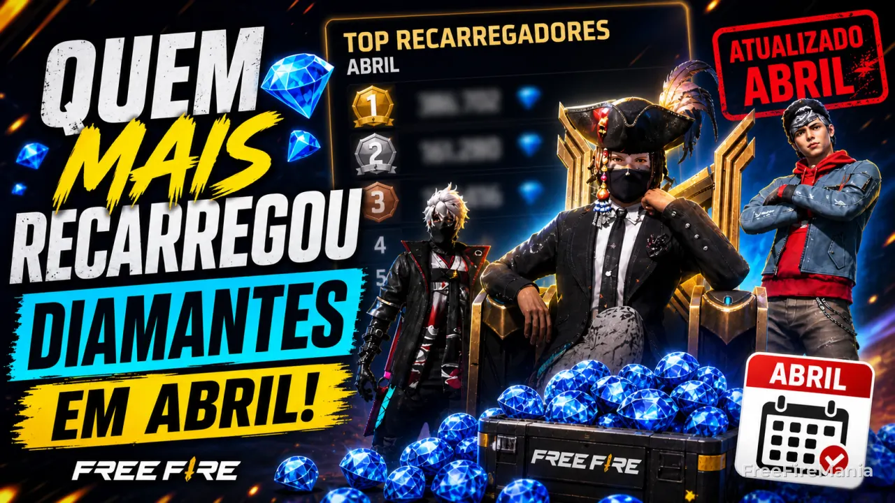 Quem foi o jogador com o ID mais gemado do Free Fire em Abril 2026? Veja o Top 100