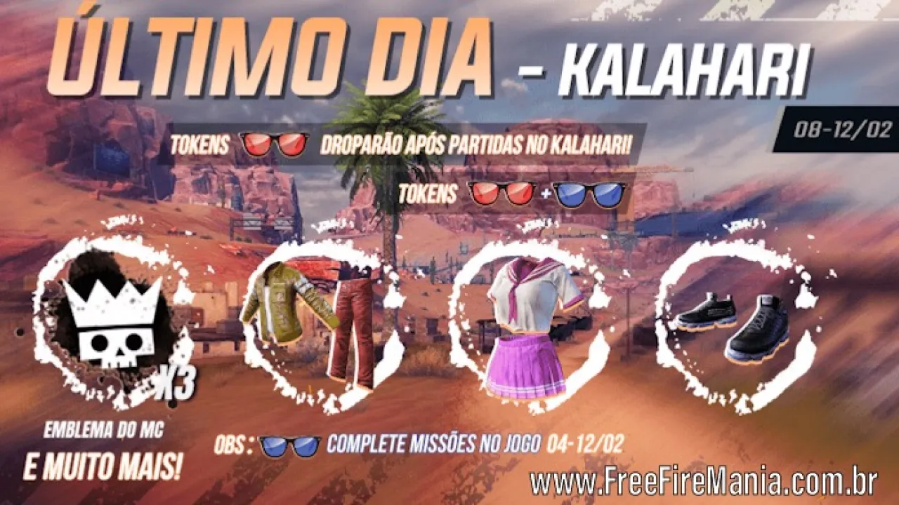 Último Dia do Mapa Kalahari no Free Fire: O Que Esperar