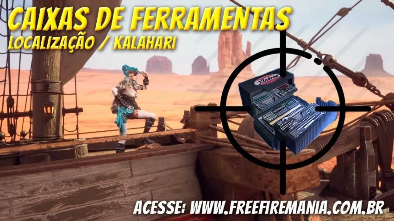 Localização das Caixas de Ferramentas no Kalahari