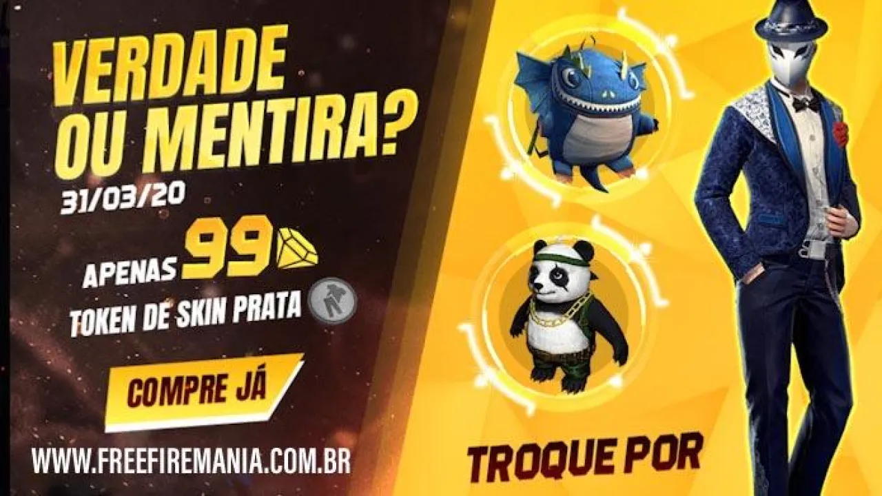 Verdade ou Mentira? Pacotes com skins por 99 Diamantes no Free Fire