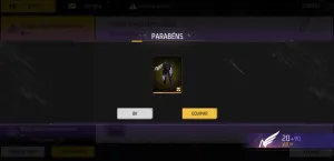 Calça Angelical Prismática (Roxa) - Codiguin disponível na lista de Codiguin FF 2026