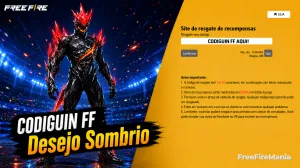 Codiguin FF Conjunto Desejo Sombrio ativo para resgate