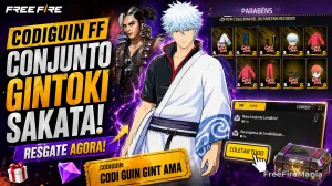 Codiguin FF Conjunto Gintoki Sakata (Gintama) ativo para resgate