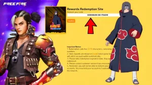 Itachi (Naruto) - Codiguin disponível na lista de Codiguin FF 2026