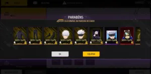 Satoru Gojo (Jujutsu Kaisen) - Codiguin disponível na lista de Codiguin FF 2026