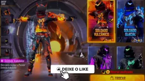 Soldado Vulcânico - Codiguin disponível na lista de Codiguin FF 2026