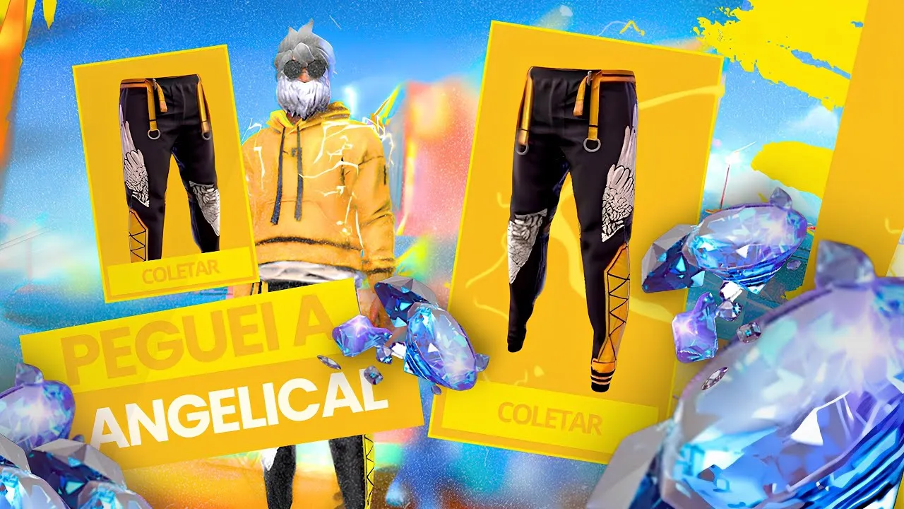 Calça Angelical Amarela - Codiguin disponível na lista de Codiguin FF 2026
